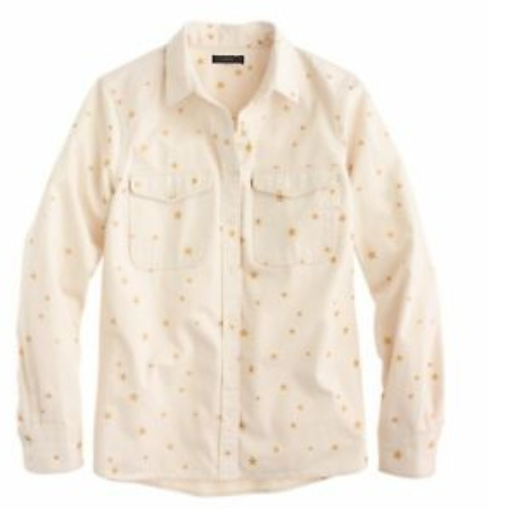 J.Crew button down star pattern shirt